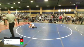 106 lbs Consi Of 8 #2 - Brenner Clyde, Hurricane Tigers vs Keenan Paz, Gold Rush Wr Ac