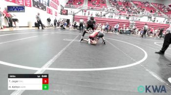 58 lbs Consi Of 8 #2 - Toby Jager, Carl Albert vs Huxley Kelton, Harrah Little League Wrestling