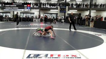 94 lbs Semifinal - Avery Mancini, Burnt Hills/Scotia/Ballston Spa vs Anabelle Wessel, Alexander