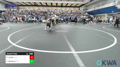 80 lbs Quarterfinal - Paisley Jones, Tecumseh Youth Wrestling vs Canon Williams, Piedmont