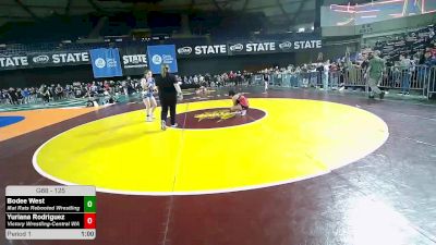 125 lbs 5th Place Match - Bodee West, Mat Rats Rebooted Wrestling vs Yuriana Rodriguez, Victory Wrestling-Central WA