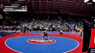 4A-132 lbs Champ. Round 1 - Connor Desautels, Benedictine Military School vs Nate Wilson, Jones County