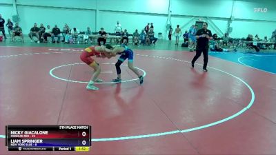 130 lbs Placement Matches (8 Team) - Nicky Giacalone, Missouri Red vs Liam Springer, New York Blue