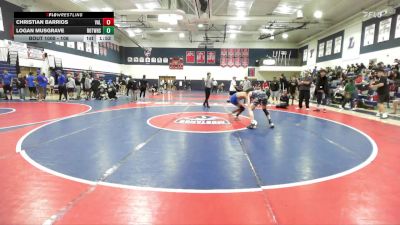 108 lbs Champ. Round 1 - Christian Barrios, Valencia vs Logan Musgrave, Rim Of The World High School