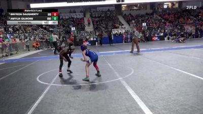 60 lbs Semifinal - Bri?eon Daugherty, RSA Red Storm vs Amylia Gilmore, Norton Wrestling Club