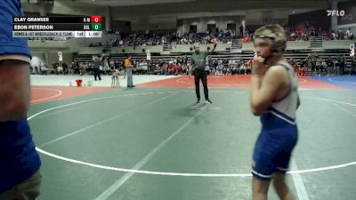 102 lbs Semis & 1st Wrestleback (8 Team) - Ebon Peterson, Dassel-Cokato-Litchfield vs Clay Gransee, K-M