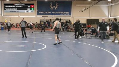 126 lbs Semifinal - Alexander Depratti, Xavier vs Chris Setear, New Milford