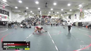 126 lbs Cons. Round 5 - Noah Halstead, Lancaster vs Jesse Salazar, Covina