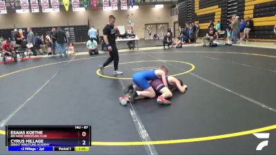 87 lbs Cons. Round 3 - Esaias Koethe, Big Game Wrestling Club vs Cyrus Millage, Sebolt Wrestling Academy