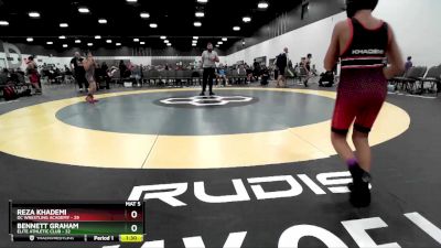 80 lbs Placement Matches (8 Team) - Bennett Graham, Elite Athletic Club vs Reza Khademi, DC Wrestling Academy