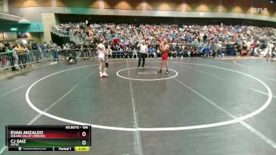 106 lbs Champ. Round 1 - Cj Saiz, Aztec vs Evan Anzaldo, Golden Valley (Merced)