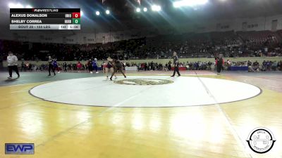 150 lbs Round Of 16 - Alexus Donalson, Union Girls JH vs Shelby Correa, Hurricane Wrestling Academy