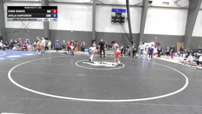 U14 FS - 126 lbs 3rd Place Match - Kwin Burks, Newberg Mat Club vs Atilla Karteron, Sua Sponte Wrestling Club