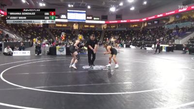 117 lbs Champ. Round 1 - Brianna Gonzalez, Iowa vs Josey Wehr, Delaware Valley