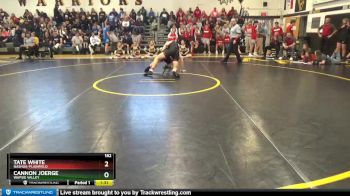 182 lbs Quarterfinal - Cannon Joerge, Wapsie Valley vs Tate White, Nashua-Plainfield