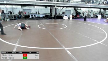 106A lbs Rr Rnd 1 - Slater Hicks, Sunkist Kids Monster Garage vs Nikos Filipos, X-caliber Athletics