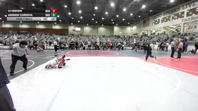 58 lbs Semifinal - Cj Hedden, Hughson WC vs Andrew Cordova, Crusader Wrestling