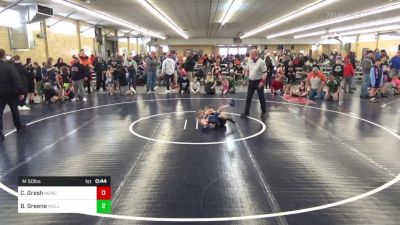 M 50 lbs Quarterfinal - Colin Gresh, Muncy vs Brantley Greene, Wellsboro