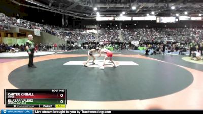 113 lbs Quarterfinal - Carter Kimball, Grace vs Eliazar Valdez, Central Catholic