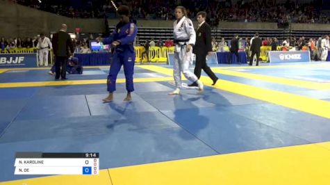 NATHIELY KAROLINE MELO DE JESUS vs NIVIA DE SOUZA MOURA 2018 Pan Jiu-Jitsu IBJJF Championship