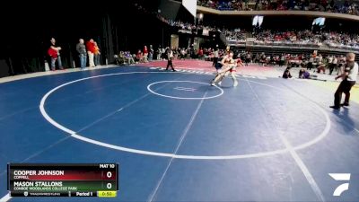 6A 215 lbs Cons. Round 1 - Cooper Johnson, Coppell vs Mason Stallons, Conroe Woodlands College Park