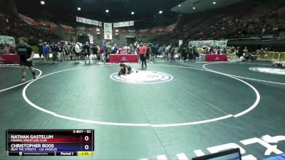 92 lbs Champ. Round 1 - Nathan Gastelum, Madera Wrestling Club vs Christopher Roos, Beat The Streets - Los Angeles