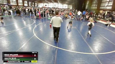 66 lbs Round 2 - Brax Williams, Sanderson Wrestling Academy vs Xaivyn Silva, Cougars Wrestling Club