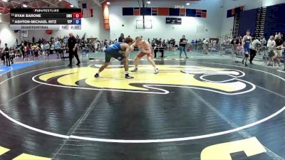 165 lbs Quarterfinal - Ryan Barone, Cavalier Wrestling Club vs Ashton-michael Ritz, Virginia Team Predator
