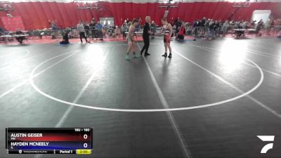 160 lbs Cons. Round 2 - Austin Geiser, MN vs Hayden McNeely, IL