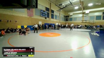 105lbs Champ. Round 2 - Eliyana Velasco Velasco, Toppenish (Girls) vs Lorelei Brown, Battle Ground (Girls)