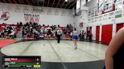 100 lbs Champ. Round 2 - Sadie Wells, Meridian vs Lola Colo, Nampa