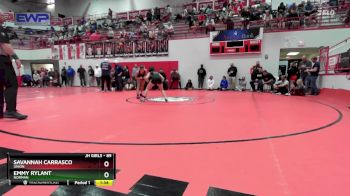 89 lbs Semifinal - Savannah Carrasco, UNION vs Emmy Rylant, NORMAN