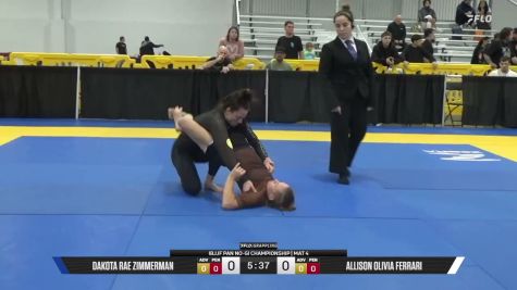 Allison Olivia Ferrari vs Dakota Rae Zimmerman 2026 Pan IBJJF Jiu-Jitsu No-Gi Championship