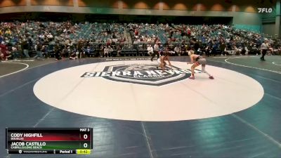 120 lbs Cons. Round 3 - Jacob Castillo, Cabrillo/Long Beach vs Cody Highfill, Douglas