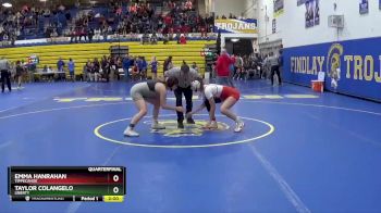 130 lbs Quarterfinal - Taylor Colangelo, Liberty vs Emma Hanrahan, TIPPECANOE