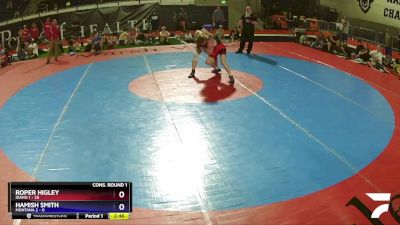 155 lbs Quarters & Wb (16 Team) - Roper Higley, Idaho 1 vs Hamish Smith, Montana 2