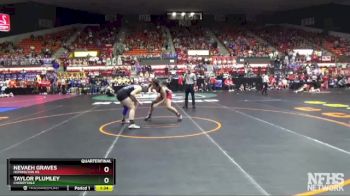 170 lbs Quarterfinal - Taylor Plumley, Cherryvale vs Nevaeh Graves, Hoisington HS