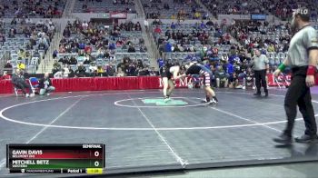 157 lbs Semifinal - Gavin Davis, Bellmont (IN) vs Mitchell Betz, Western