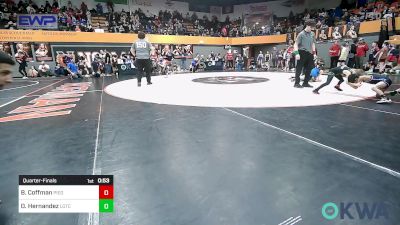 49 lbs Quarterfinal - Bodee Coffman, Piedmont vs Orlando Hernandez, Lone Grove Takedown Club