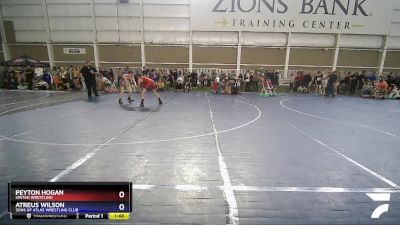 120 lbs Cons. Round 2 - Peyton Hogan, Uintah Wrestling vs Atreus Wilson, Sons Of Atlas Wrestling Club