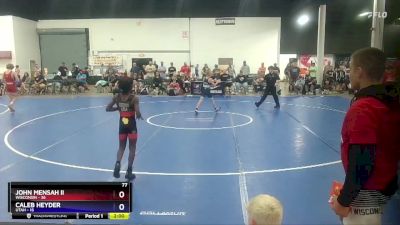 77 lbs Round 3 (8 Team) - John Mensah II, Wisconsin vs Caleb Heyder, Utah