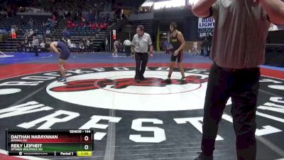 144 lbs Champ. Round 2 - Reily Leifheit, Ottawa Wolfpack WC vs Daithan Narayanan, Batavia WC