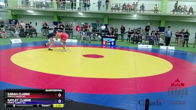 61kg Quarterfinal - Sarah Clarke, Muscle Panda WC vs Kayley Clarke, Prince Albert WC