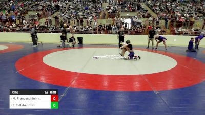 73 lbs Round Of 16 - Michael Franceschini, Villa Rica Youth Wrestling vs Eli Timbs-Usher, Coweta Cobras Wrestling Club