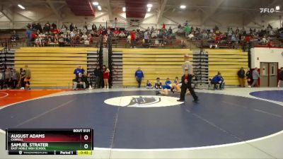 165 lbs Cons. Semi - August Adams, Carroll vs Samuel Strater, East Noble High School