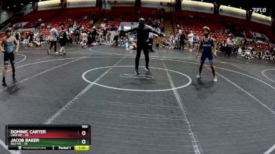 100 lbs Round 3 (8 Team) - Dominic Carter, Lake WC vs Jacob Baker, Silo WC