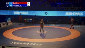 57 kg 1/2 Final - Sagar Sagar, India vs Yuto Nishiuchi, Japan