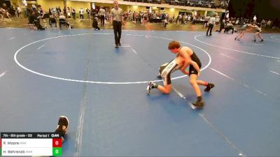 7th - 8th grade - 93 Cons. Round 2 - Roman Moore, Moen Wrestling Academy vs Hudson Behrends, Waverly Area Wrestling Club