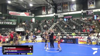 63 lbs Quarterfinal - Tye Heysinger, IA vs Owen Slabaugh, IL