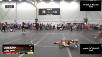 64 lbs Round 1 (6 Team) - Mason Brown, Warhawks Black vs Logan Bailey, Scorpions